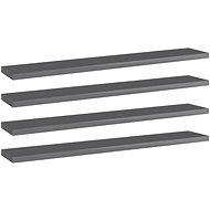 Additional shelves 4 pcs grey high gloss 60x10x1,5 cm chipboard 805216 - Shelf
