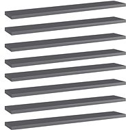 Additional shelves 8 pcs grey high gloss 60x10x1,5 cm chipboard 805217 - Shelf
