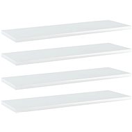 Additional shelves 4 pcs white high gloss 60x20x1,5 cm chipboard 805228 - Shelf