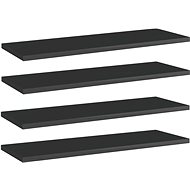 Additional shelves 4 pcs black high gloss 60x20x1,5 cm chipboard 805230 - Shelf