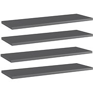 Additional shelves 4 pcs grey high gloss 60x20x1,5 cm chipboard 805232 - Shelf