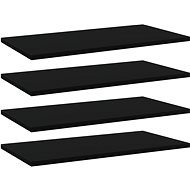 Additional shelves 4 pcs black 60 x 30 x 1,5 cm chipboard 805236 - Shelf