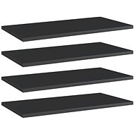 Additional shelves 4 pcs black high gloss 60x30x1,5 cm chipboard 805246 - Shelf