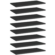 Additional shelves 8 pcs black high gloss 60x30x1,5 cm chipboard 805247 - Shelf