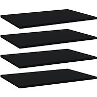 Additional shelves 4 pcs black 60 x 40 x 1,5 cm chipboard 805252 - Shelf