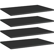 Additional shelves 4 pcs black high gloss 60x40x1,5 cm chipboard 805262 - Shelf