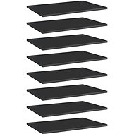 Additional shelves 8 pcs black high gloss 60x40x1,5 cm chipboard 805263 - Shelf