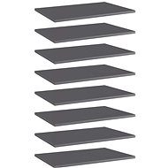 Additional shelves 8 pcs grey high gloss 60x40x1,5 cm chipboard 805265 - Shelf