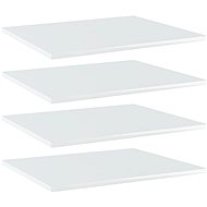 Additional shelves 4 pcs white high gloss 60x50x1,5 cm chipboard 805276 - Shelf