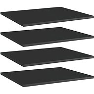 Additional shelves 4 pcs black high gloss 60x50x1,5 cm chipboard 805278 - Shelf