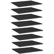 Additional shelves 8 pcs black high gloss 60x50x1,5 cm chipboard 805279 - Shelf