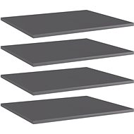 Additional shelves 4 pcs grey high gloss 60x50x1,5 cm chipboard 805280 - Shelf