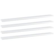 Additional shelves 4 pcs white high gloss 80x10x1,5 cm chipboard 805292 - Shelf