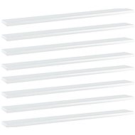 Additional shelves 8 pcs white high gloss 80x10x1,5 cm chipboard 805293 - Shelf