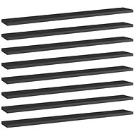 Additional shelves 8 pcs black high gloss 80x10x1,5 cm chipboard 805295 - Shelf
