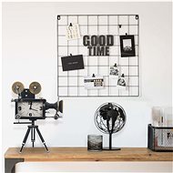 Table clock black 33 x 16 x 45 cm iron and MDF - Clock