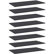 Additional shelves 8 pcs grey 80 x 20 x 1,5 cm chipboard 805303 - Shelf