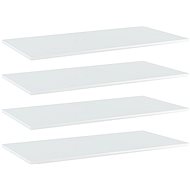 Additional shelves 4 pcs white high gloss 80x20x1,5 cm chipboard 805308 - Shelf