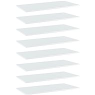 Additional shelves 8 pcs white high gloss 80x20x1,5 cm chipboard 805309 - Shelf
