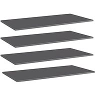 Additional shelves 4 pcs grey high gloss 80x20x1,5 cm chipboard 805312 - Shelf