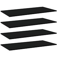 Additional shelves 4 pcs black 80 x 30 x 1,5 cm chipboard 805316 - Shelf