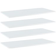 Additional shelves 4 pcs white high gloss 80x30x1,5 cm chipboard 805324 - Shelf