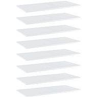 Additional shelves 8 pcs white high gloss 80x30x1,5 cm chipboard 805325 - Shelf