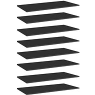 Additional shelves 8 pcs black high gloss 80x30x1,5 cm chipboard 805327 - Shelf