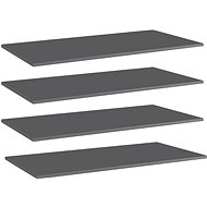 Additional shelves 4 pcs grey high gloss 80x30x1,5 cm chipboard 805328 - Shelf