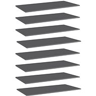 Additional shelves 8 pcs grey high gloss 80x30x1,5 cm chipboard 805329 - Shelf