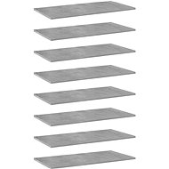 Additional shelves 8 pcs concrete grey 80 x 40 x 1,5 cm chipboard 805339 - Shelf