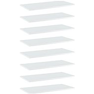 Additional shelves 8 pcs white high gloss 80x40x1,5 cm chipboard 805341 - Shelf
