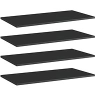 Additional shelves 4 pcs black high gloss 80x40x1,5 cm chipboard 805342 - Shelf