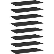 Additional shelves 8 pcs black high gloss 80x40x1,5 cm chipboard 805343 - Shelf