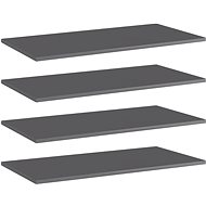 Additional shelves 4 pcs grey high gloss 80x40x1,5 cm chipboard 805344 - Shelf