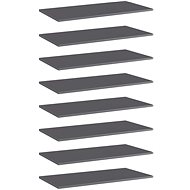 Additional shelves 8 pcs grey high gloss 80x40x1,5 cm chipboard 805345 - Shelf