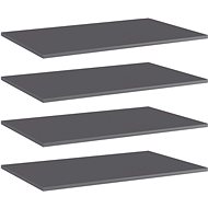 Additional shelves 4 pcs grey high gloss 80x50x1,5 cm chipboard 805360 - Shelf
