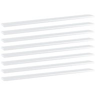 Additional shelves 8 pcs white high gloss 100x10x1,5 cm chipboard 805373 - Shelf