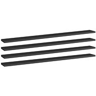 Additional shelves 4 pcs black high gloss 100x10x1,5cm chipboard 805374 - Shelf