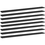 Additional shelves 8 pcs black high gloss 100x10x1,5cm chipboard 805375 - Shelf