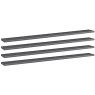 Additional shelves 4 pcs grey high gloss 100x10x1,5 cm chipboard 805376 - Shelf