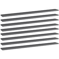 Additional shelves 8 pcs grey high gloss 100x10x1,5 cm chipboard 805377 - Shelf