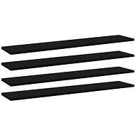 Additional shelves 4 pcs black 100 x 20 x 1,5 cm chipboard 805380 - Shelf