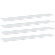 Additional shelves 4 pcs white high gloss 100x20x1,5 cm chipboard 805388 - Shelf