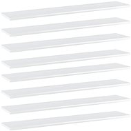 Additional shelves 8 pcs white high gloss 100x20x1,5 cm chipboard 805389 - Shelf