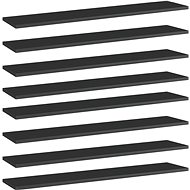 Additional shelves 8 pcs black high gloss 100x20x1,5cm chipboard 805391 - Shelf
