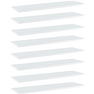 Additional shelves 8 pcs white high gloss 100x30x1,5 cm chipboard 805405 - Shelf