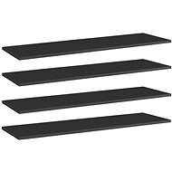 Additional shelves 4 pcs black high gloss 100x30x1,5cm chipboard 805406 - Shelf