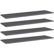 Additional shelves 4 pcs grey high gloss 100x30x1,5 cm chipboard 805408 - Shelf