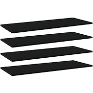 Additional shelves 4 pcs black 100 x 40 x 1,5 cm chipboard 805411 - Shelf